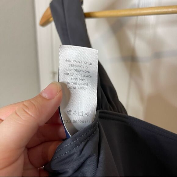 BNWT Swimsuits For All Heather Grey Padded One Piece Swimsuit Sz 16 Beach Cruise - Picture 7 of 8